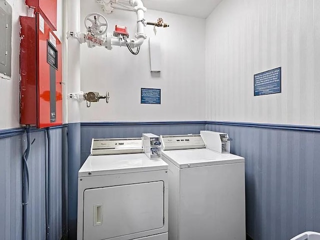 403 Monroe St Unit 3L, Hoboken, NJ 07030 - laundry room with washer and clothes dryer and electric panel