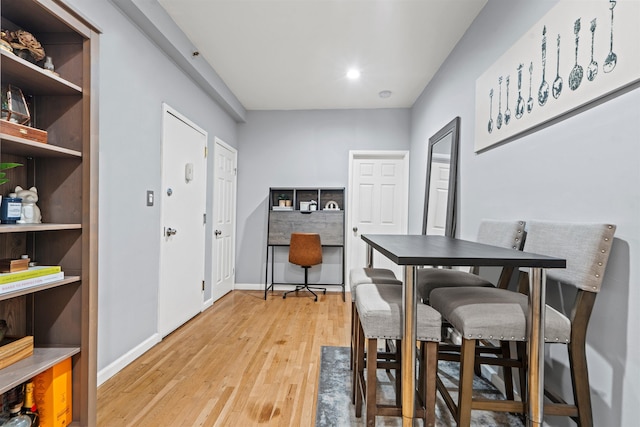 403 Monroe St Unit 3L, Hoboken, NJ 07030 - dining room featuring wood finished floors, baseboards, and recessed lighting