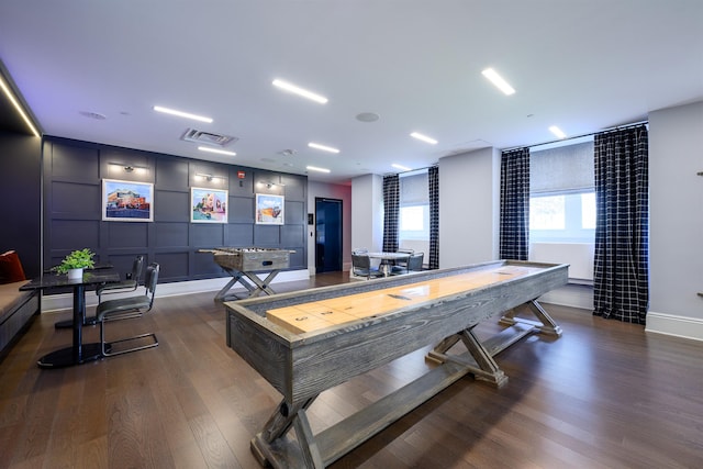 88 Morgan St Unit 802, Jersey City, NJ 07302 - game room featuring dark wood finished floors and baseboards