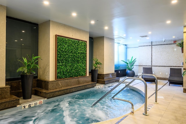 88 Morgan St Unit 802, Jersey City, NJ 07302 - view of swimming pool with a hot tub and a pool