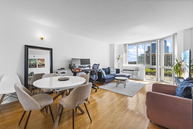 dining room featuring light wood-style flooring