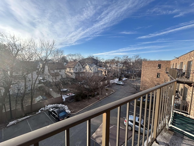 balcony with a residential view