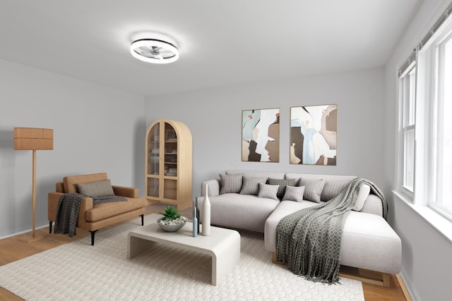 64 W 57th St, Bayonne, NJ 07002 - living room featuring wood finished floors and healthy amount of natural light