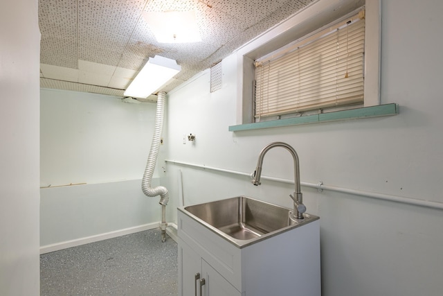 64 W 57th St, Bayonne, NJ 07002 - kitchen featuring a sink and a drop ceiling