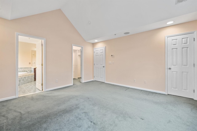 4 Boatworks Dr, Bayonne, NJ 07002 - carpeted empty room featuring baseboards, recessed lighting, and high vaulted ceiling