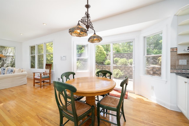 57 Terrace Ave, West Orange, NJ 07052 - dining space with light wood-style floors, baseboards, and recessed lighting