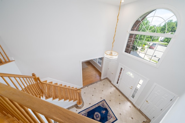 57 Terrace Ave, West Orange, NJ 07052 - foyer featuring a high ceiling and stairway