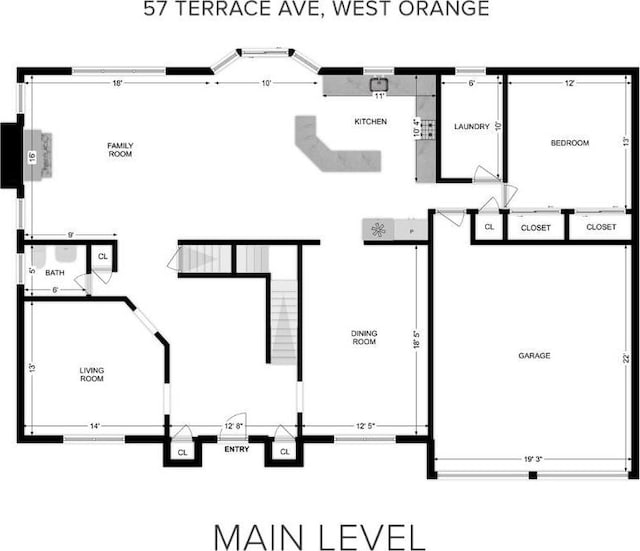 57 Terrace Ave, West Orange, NJ 07052 - floor plan / room layout