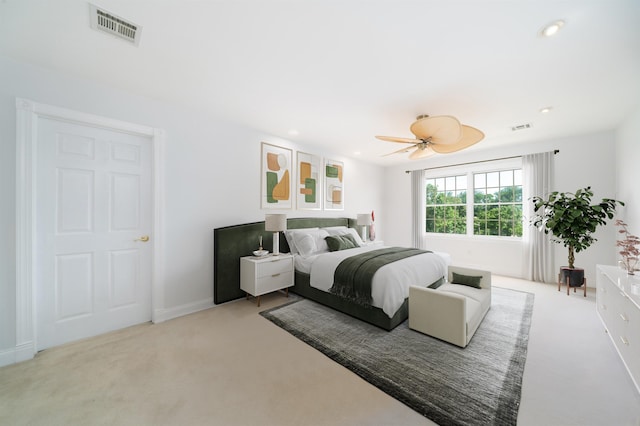 57 Terrace Ave, West Orange, NJ 07052 - bedroom featuring carpet, a ceiling fan, recessed lighting, and baseboards