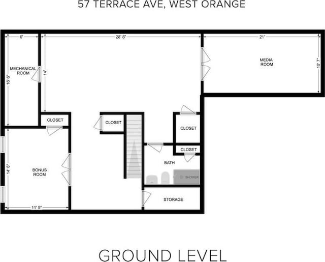 57 Terrace Ave, West Orange, NJ 07052 - property floor plan