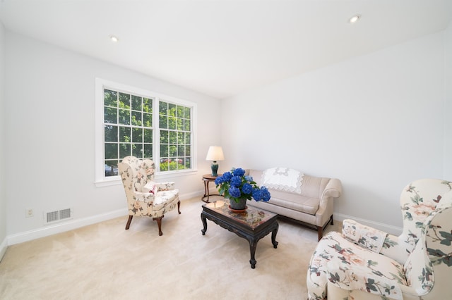 57 Terrace Ave, West Orange, NJ 07052 - living room with baseboards, light colored carpet, and recessed lighting