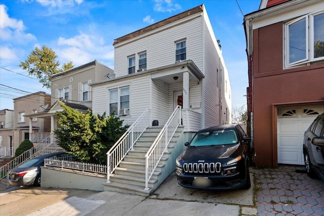 view of front facade with a garage