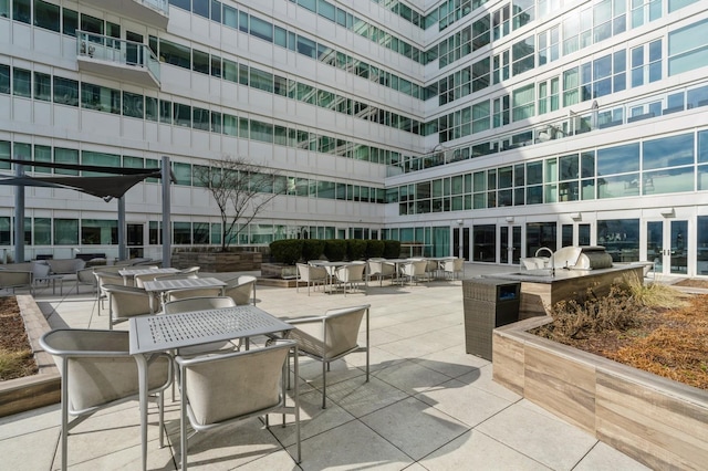 exterior space featuring a patio and area for grilling