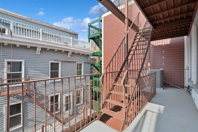 110 Morris St Unit 301, Jersey City, NJ 07302 - view of patio featuring stairway