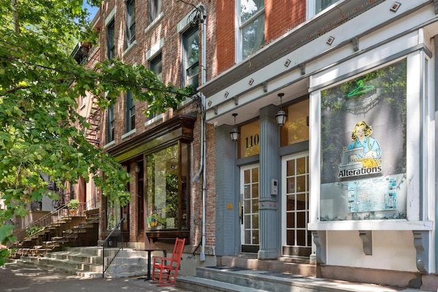 110 Morris St Unit 301, Jersey City, NJ 07302 - view of exterior entry featuring brick siding