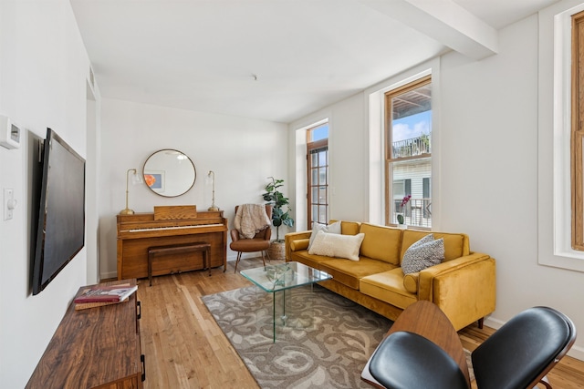 110 Morris St Unit 301, Jersey City, NJ 07302 - living room featuring wood-type flooring