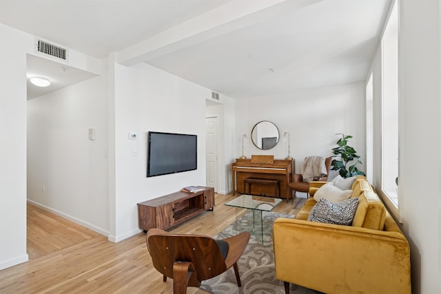 110 Morris St Unit 301, Jersey City, NJ 07302 - living area with light wood-type flooring and baseboards