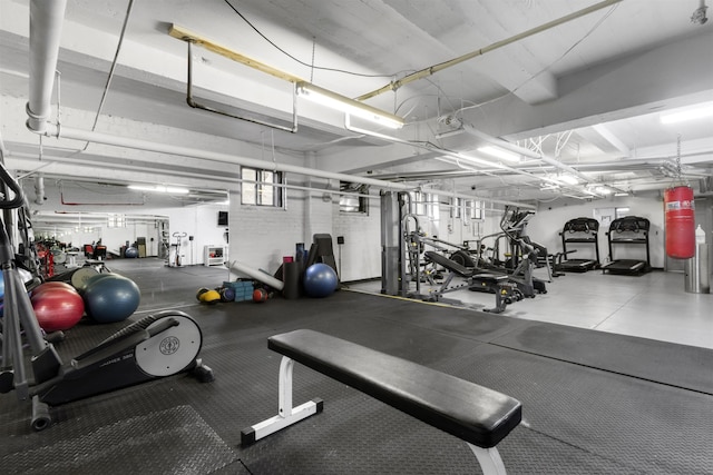 2600 Kennedy Blvd Unit 1H, Jersey City, NJ 07306 - workout area featuring a garage