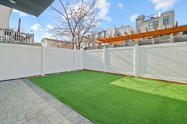 81 Webster Ave Unit 1, Jersey City, NJ 07307 - fenced backyard with a pergola