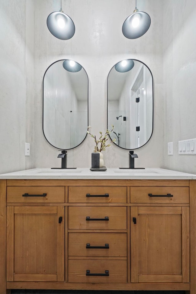 81 Webster Ave Unit 1, Jersey City, NJ 07307 - bathroom featuring double vanity