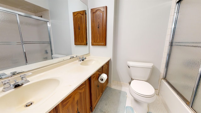 602 Sanderling Ct Unit 602, Secaucus, NJ 07094 - full bathroom featuring double vanity, tile patterned floors, toilet, and a sink