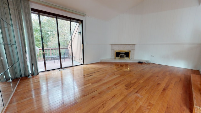 602 Sanderling Ct Unit 602, Secaucus, NJ 07094 - unfurnished living room featuring a premium fireplace, light wood finished floors, and visible vents