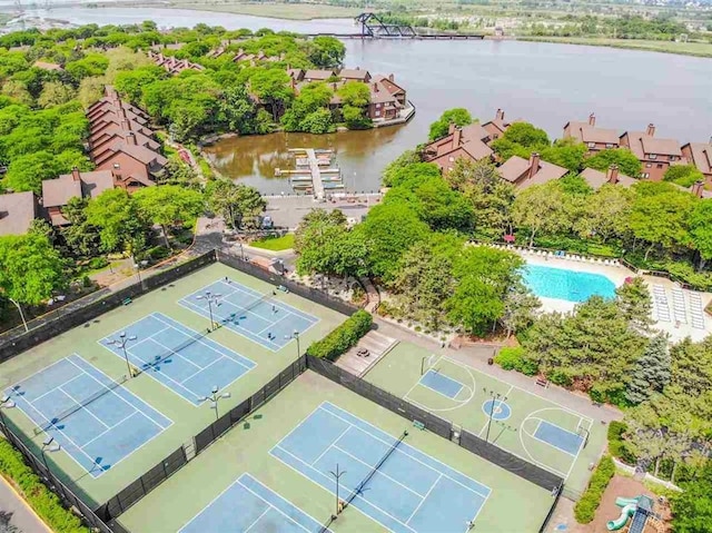 602 Sanderling Ct Unit 602, Secaucus, NJ 07094 - birds eye view of property featuring a water view