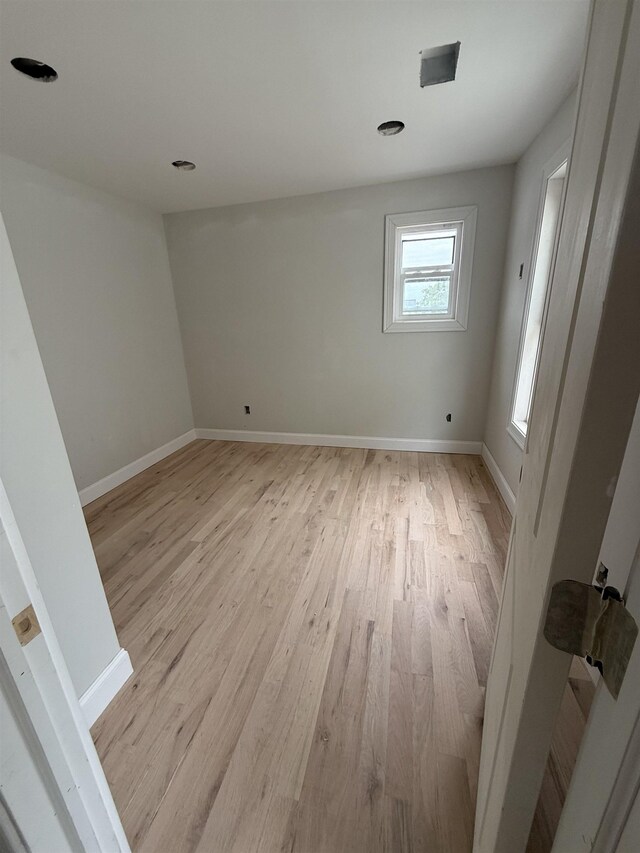 228 Oakwood Ave, Kearny, NJ 07032 - empty room with light wood finished floors and baseboards