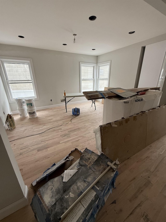 228 Oakwood Ave, Kearny, NJ 07032 - interior space featuring wood finished floors and recessed lighting