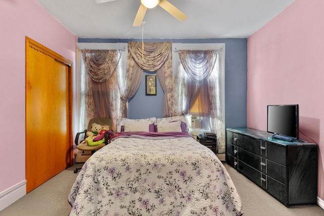 51 Lord Ave, Bayonne, NJ 07002 - carpeted bedroom with ceiling fan