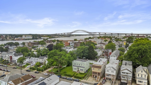 51 Lord Ave, Bayonne, NJ 07002 - aerial perspective of suburban area featuring a notable bridge and a nearby body of water