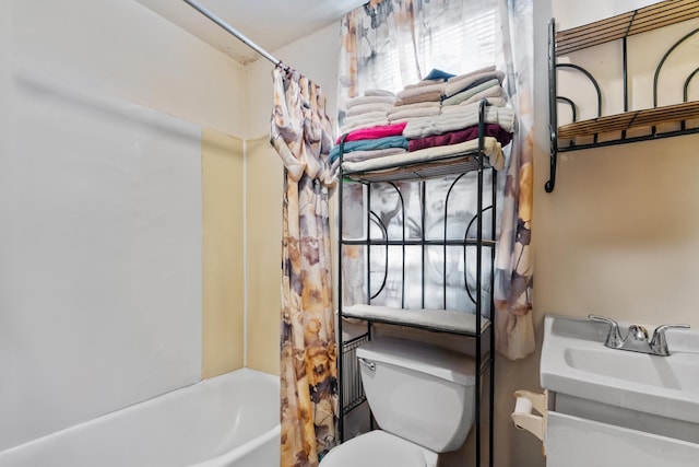51 Lord Ave, Bayonne, NJ 07002 - bathroom featuring shower / bath combo with shower curtain and vanity