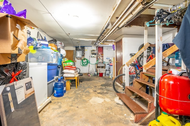 storage room with electric panel