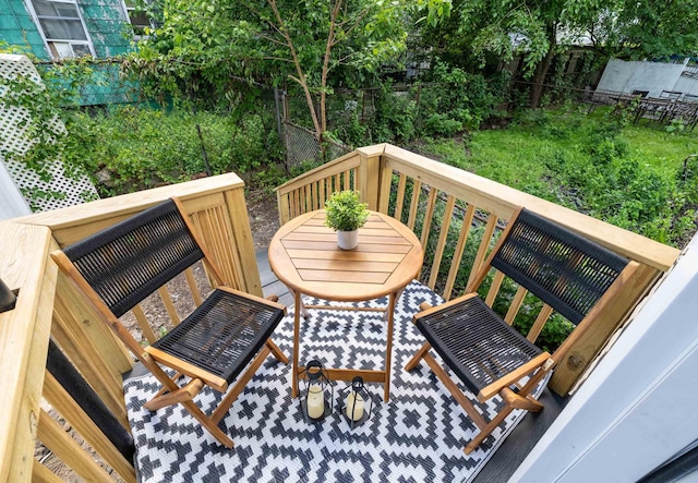 101 Zabriskie St Unit 2, Jersey City, NJ 07307 - wooden terrace featuring a fenced backyard