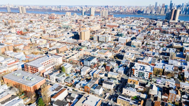 bird's eye view with a city view