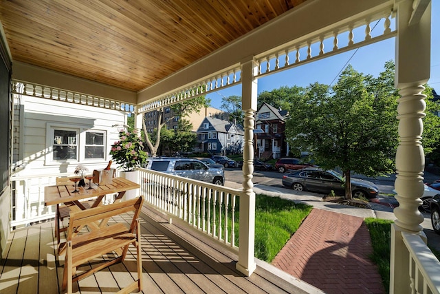 247 Harrison Ave Unit 1, Jersey City, NJ 07304 - wooden porch with a residential view