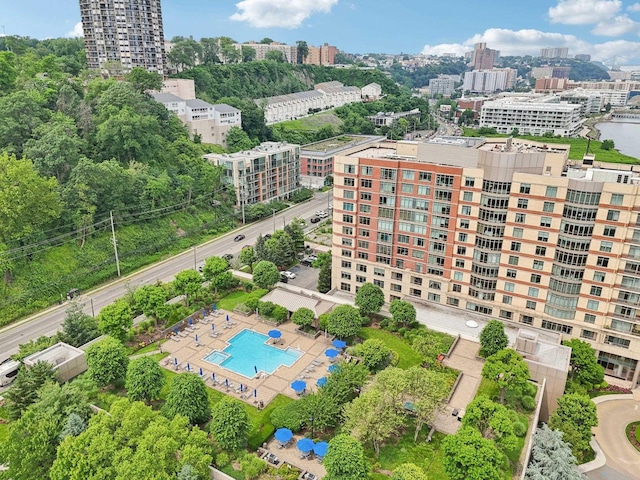 8100 River Rd Unit 1215, North Bergen, NJ 07047 - view of urban area with a pool