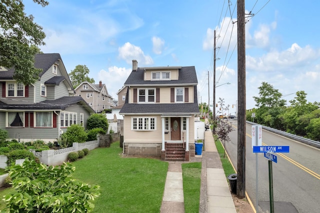 115 Wilson Ave, Rutherford, NJ 07070 - american foursquare style home featuring a shingled roof
