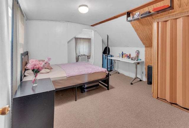 9 E 15th St, Bayonne, NJ 07002 - bedroom with carpet, lofted ceiling, and cooling unit