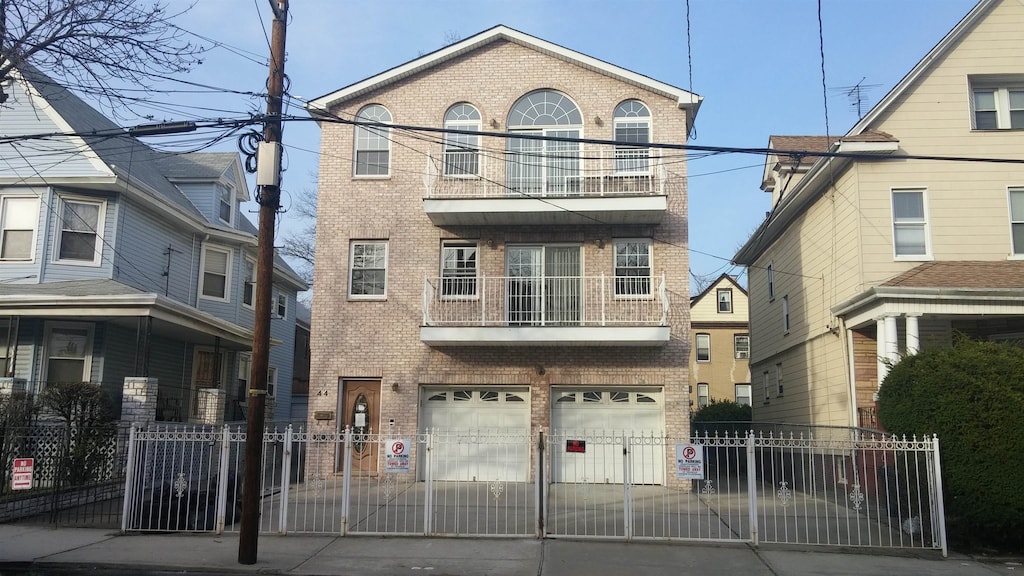 view of property with a garage