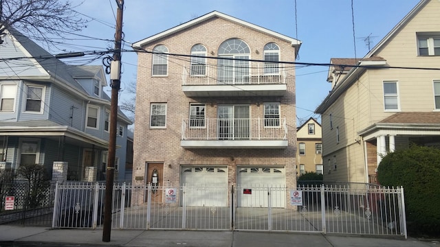 view of property with a garage