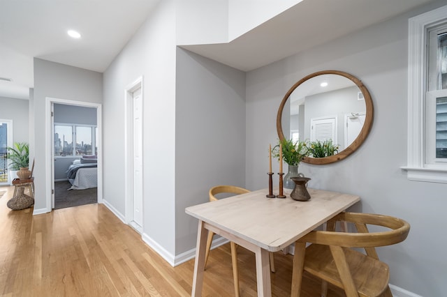 interior space featuring light hardwood / wood-style floors