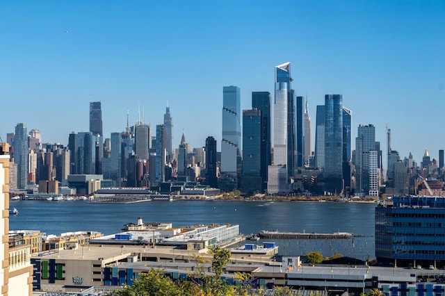 view of city featuring a water view