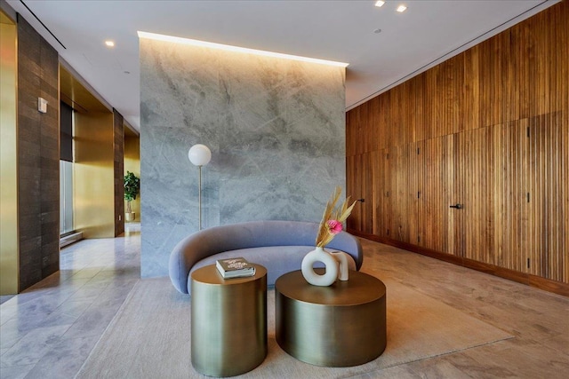75 Park Ln S Unit 3402, Jersey City, NJ 07310 - common area featuring wooden walls