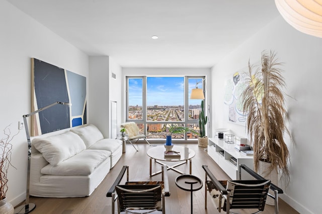 75 Park Ln S Unit 3402, Jersey City, NJ 07310 - living room with wood finished floors and baseboards