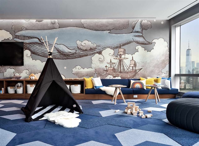 75 Park Ln S Unit 3402, Jersey City, NJ 07310 - view of carpeted living room