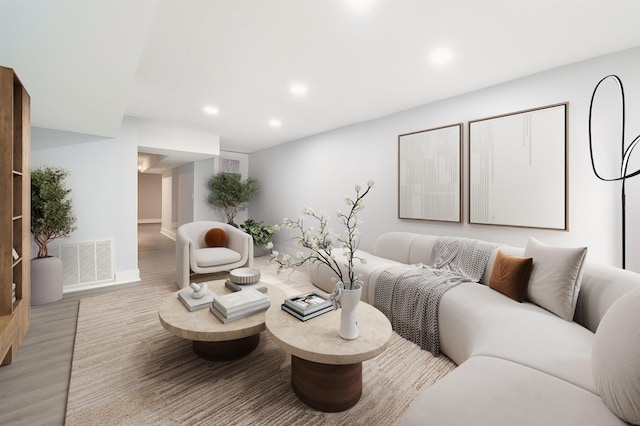 21 Hancock Ave Unit 1, Jersey City, NJ 07307 - living area with recessed lighting and light wood-type flooring