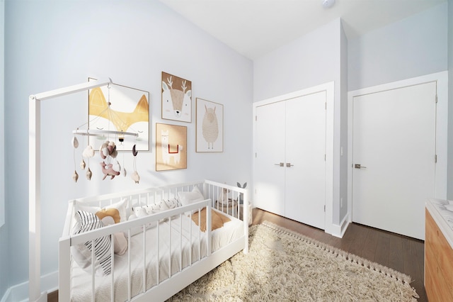 21 Hancock Ave Unit 1, Jersey City, NJ 07307 - bedroom with wood finished floors and a closet