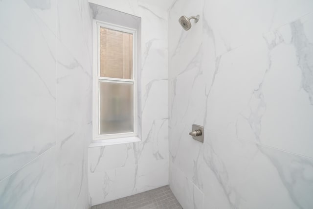 21 Hancock Ave Unit 1, Jersey City, NJ 07307 - bathroom featuring a marble finish shower