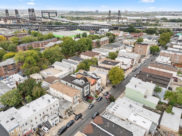 birds eye view of property featuring a view of city